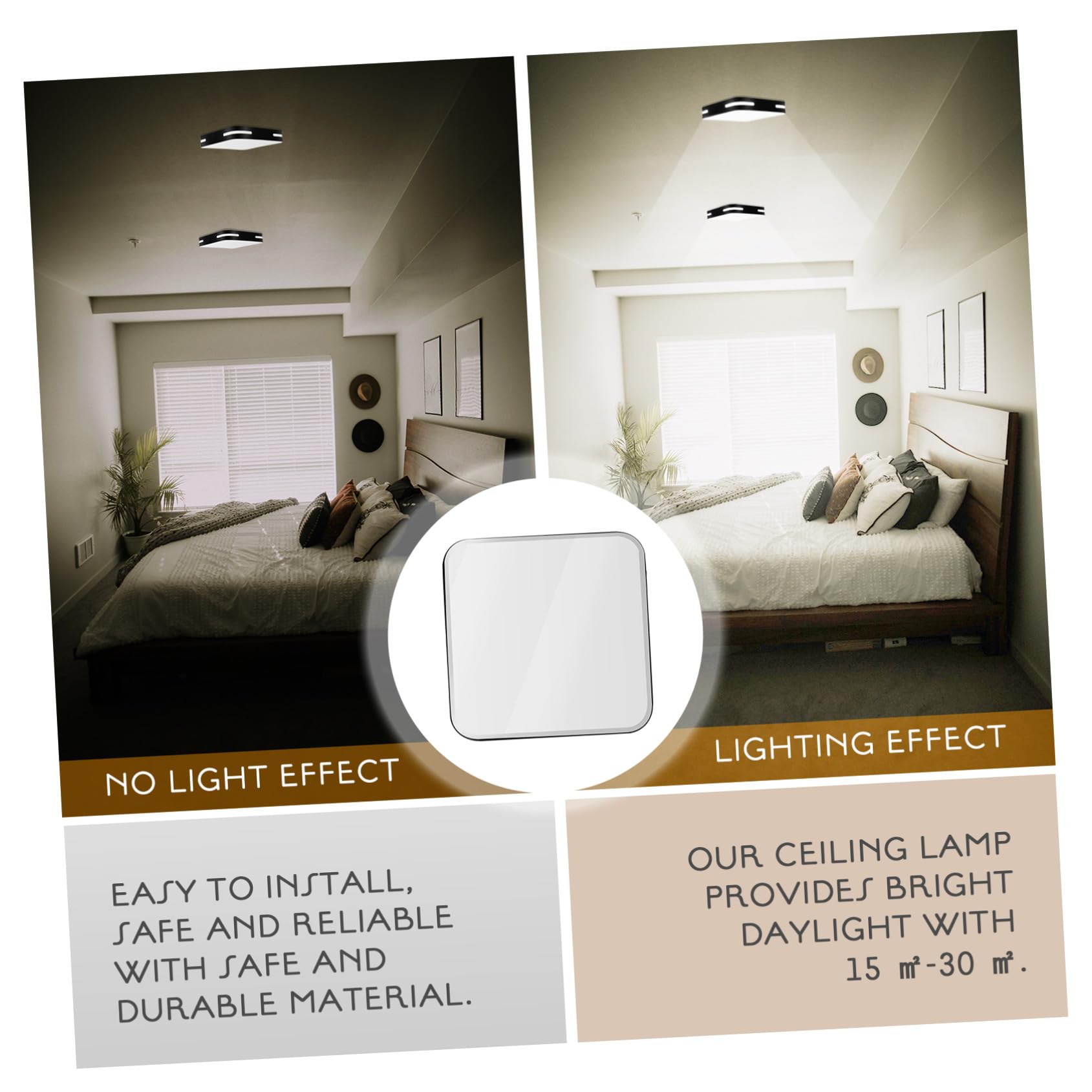 Gatuida Plafonnier Carré Led Ultrafin 30x30 Cm Avec Télécommande 18w X2 Et Décoratif Éclairage Intérieur Bureau Salon Chambre Moderne