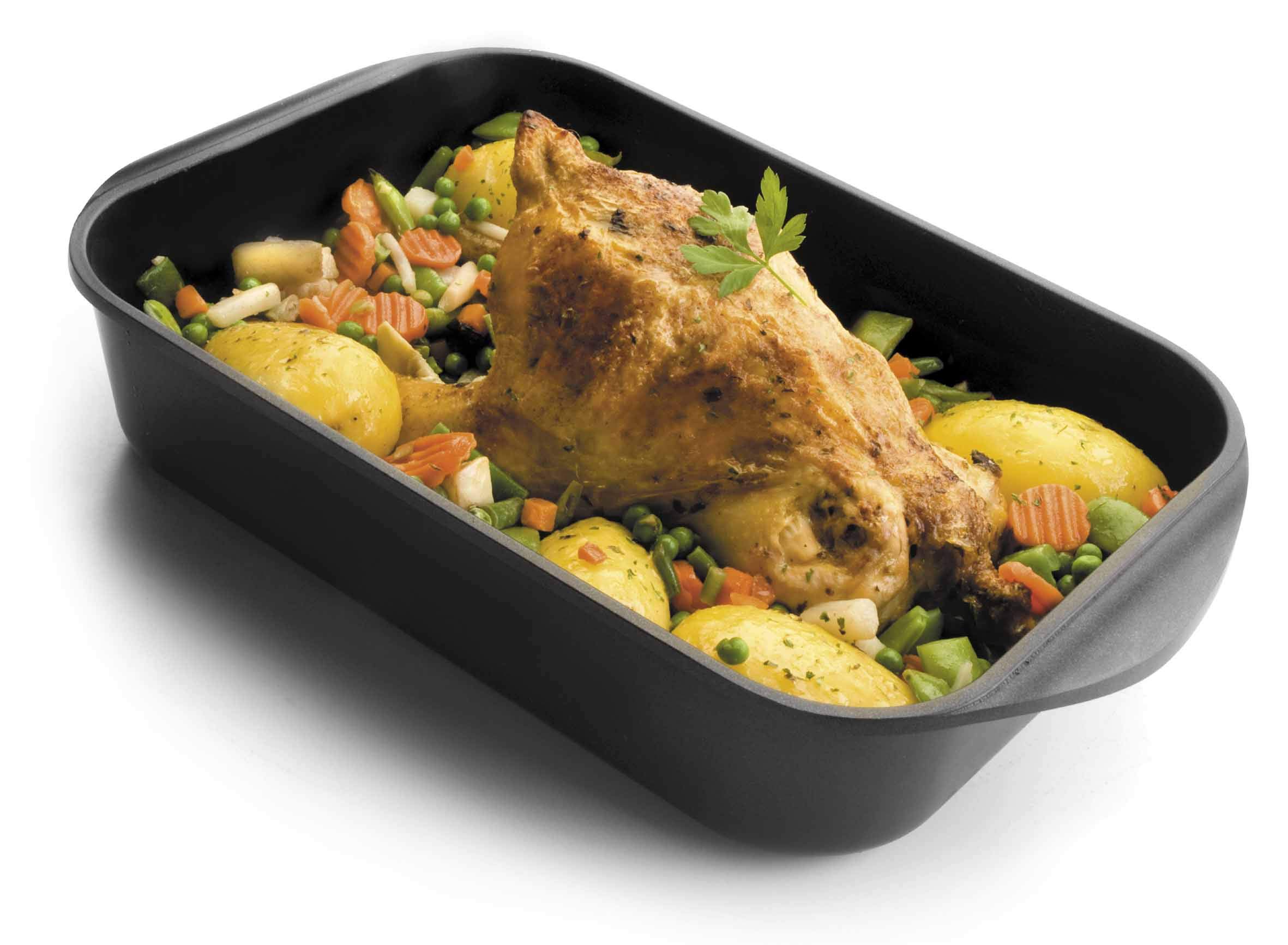 Lacor 25534- Teglia per induzione, 34 x 28 x 8 cm