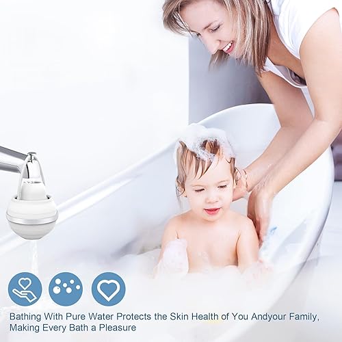 Miniatura 7 de Filtro de baño para bañera, filtro de baño de 8 etapas, elimina cientos de contaminantes, sin BPA, purifica tu agua de baño para una piel y cabello