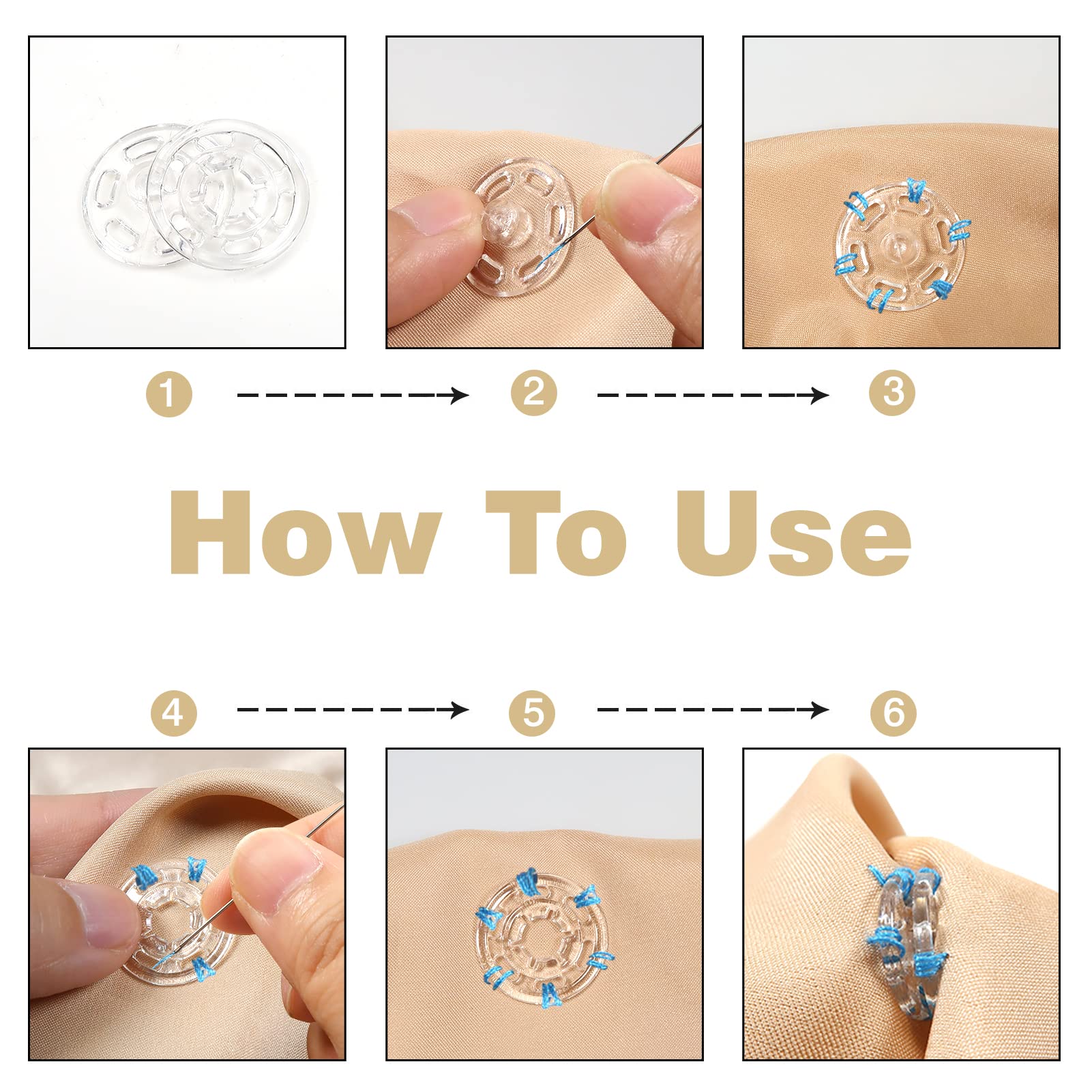 Bottone Automatico Pressione Plastica Canna Di Fucile Acciaio Cucibile 2 Cm - Foto 8