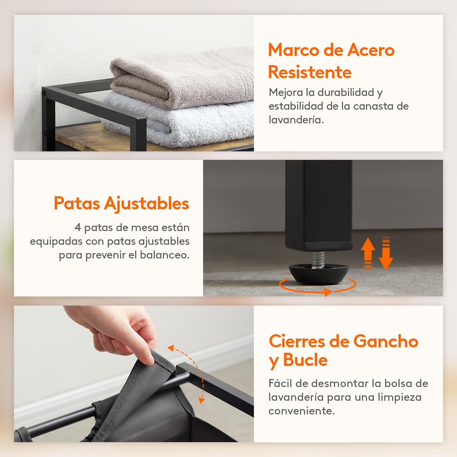 Lifewit Cesto Ropa Sucia, Laundry Basket con Estante y Bolsas Extraíbles, Clasificador para Cuarto de Lavado, Dormitorio, Baño, o Dormitorio, 69 L, Negro