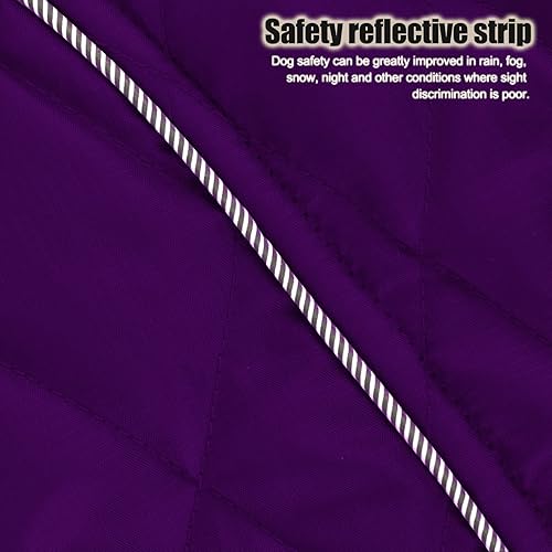 Miniatura 8 de Fragralley Abrigos cálidos para perro, chaqueta de invierno para perro con acolchado grueso, ropa para perro resistente al viento para clima frío,