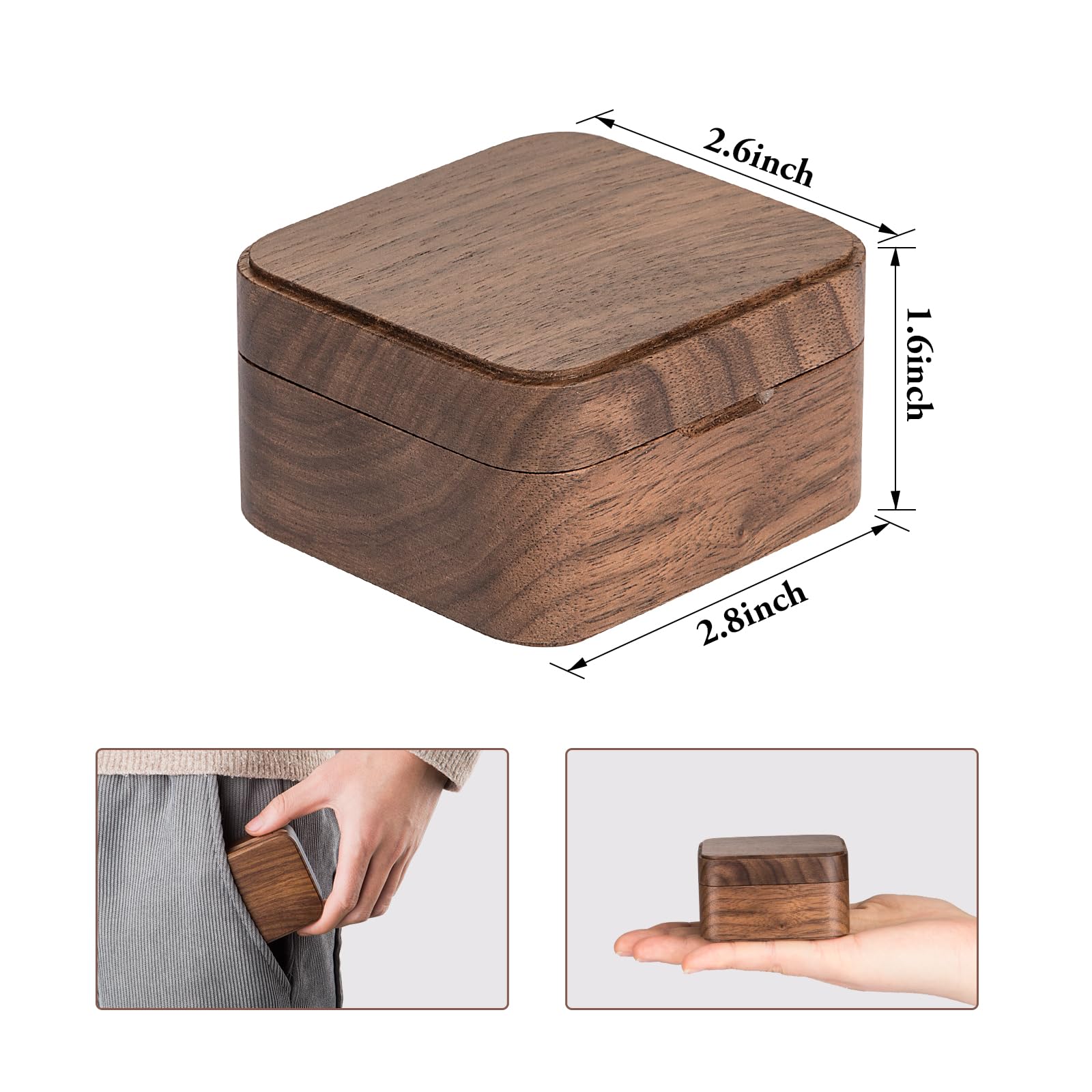 Cant Help Falling in Love - Caja de música de madera vintage, regalo para cumpleaños, Navidad, día de San Valentín, aniversario (nogal)