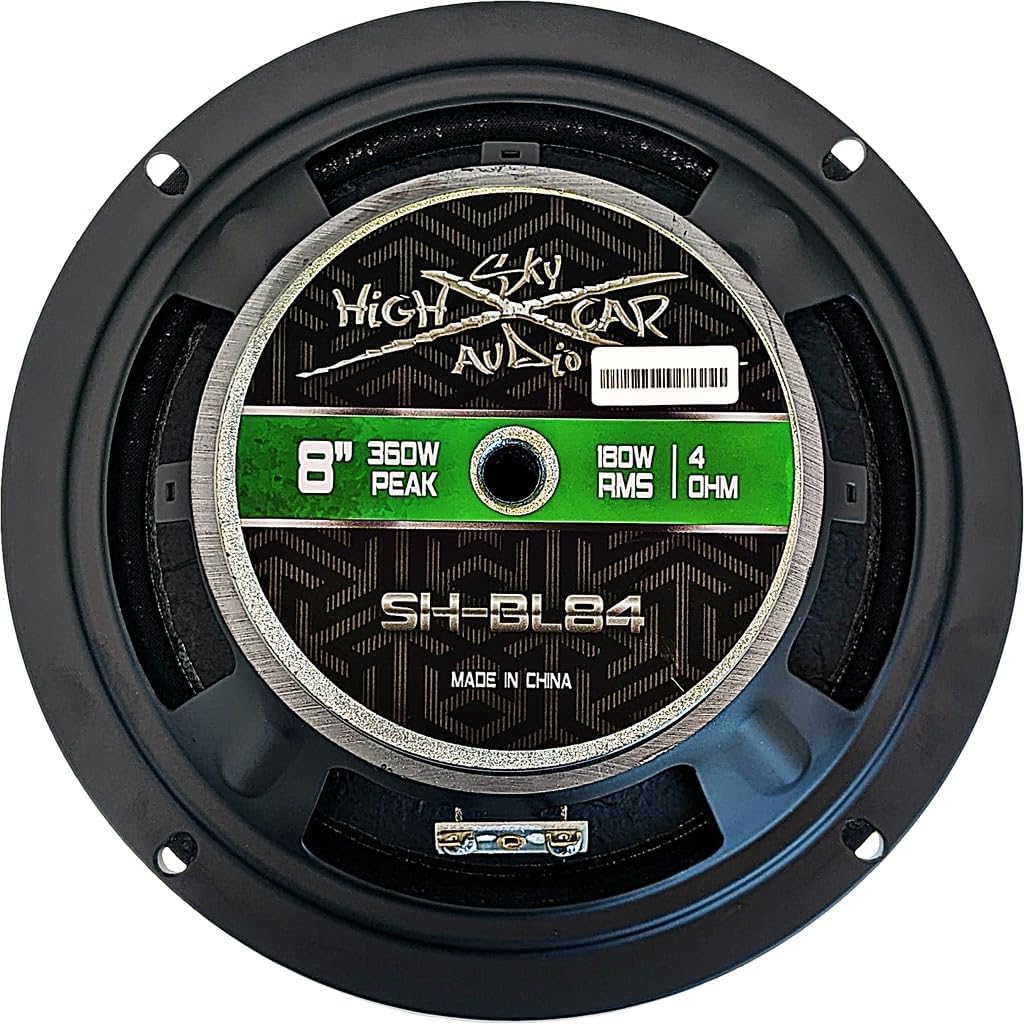 Sky High Car Audio SH-BL84 8" 4 ohm Midrange Loudspeaker (Single Speaker)