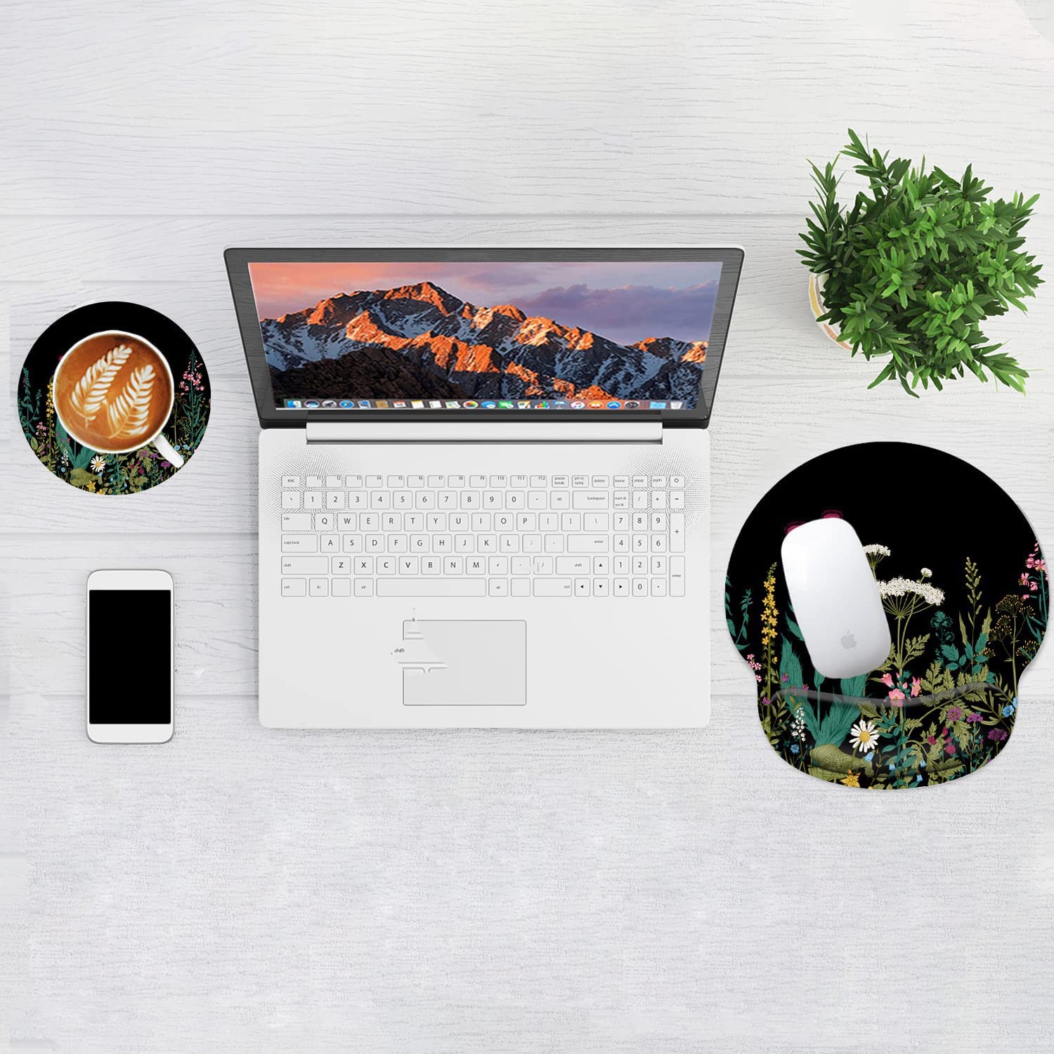 Tappetino Per Mouse Con Poggiapolsi In Gel: Ergonomico, Antiscivolo, Con Sottobicchieri Per Scrivania - Foto 4