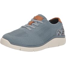 Propet Womens Sachi Leopard Print Lace Up Sneakers Shoes Casual - Blue