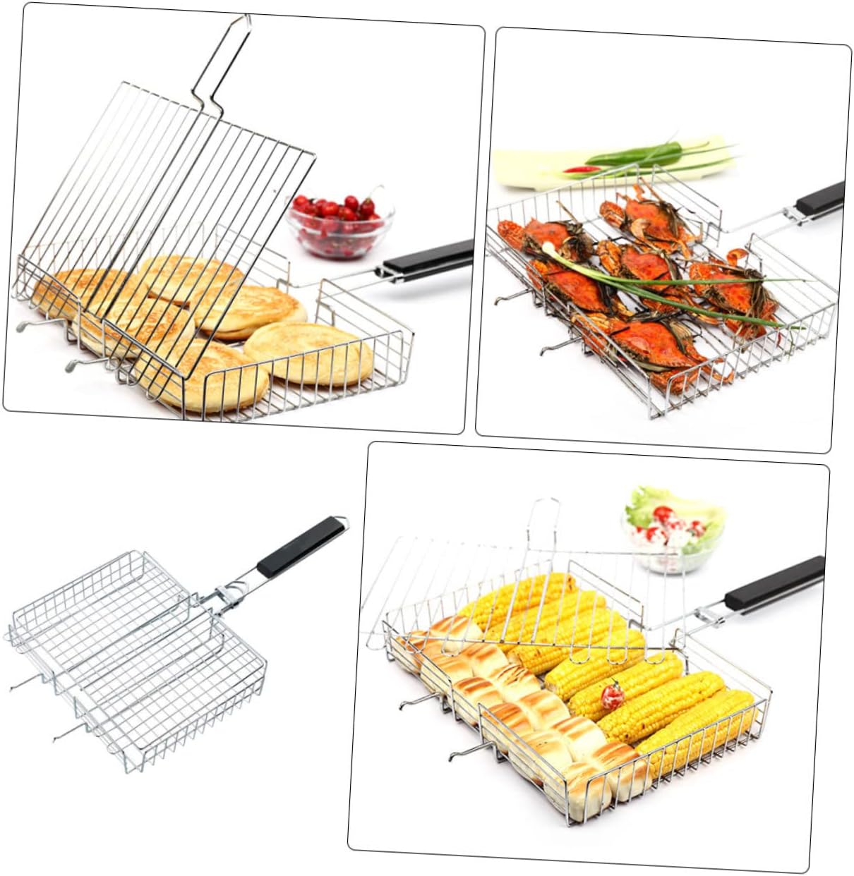 1pc Folding Barbecue Grill Bbq Rack for Outdoor Grilling for Camping Picnics Parties and Home Use Strong and Cooking Accessory