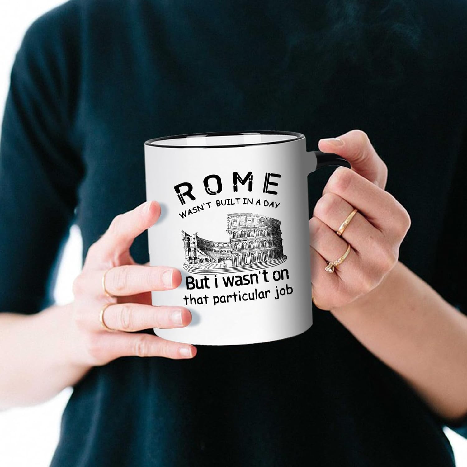 Rome Wasn't Built in a Day Mug, Funny Gift for Construction Workers, Project Engineer, Foreman, Builder, Boss, Husband, Son, Coworker, Ceramic Coffee Mug 11 Oz - Image 2