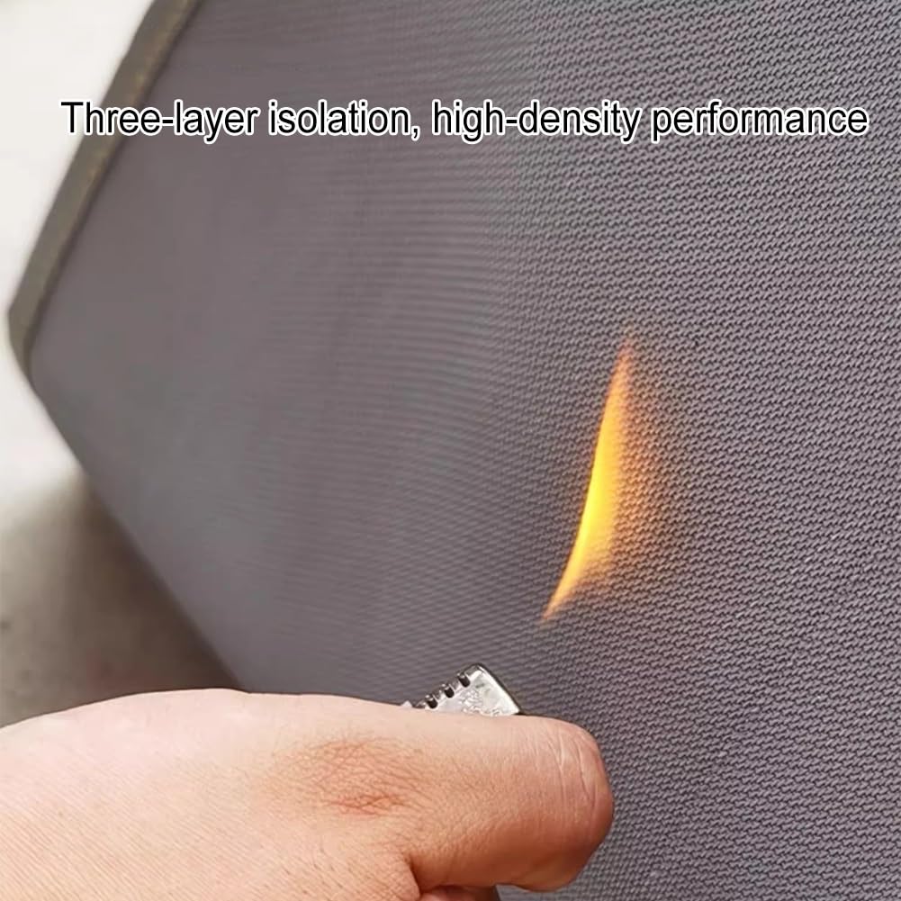 Manta ignífuga Grande - Funda ignífuga de Fibra de Vidrio para extintores de Incendios pequeños, Ideal para vehículos eléctricos y Camiones (3 x 4 m) - Herramienta de Seguridad de Emergencia