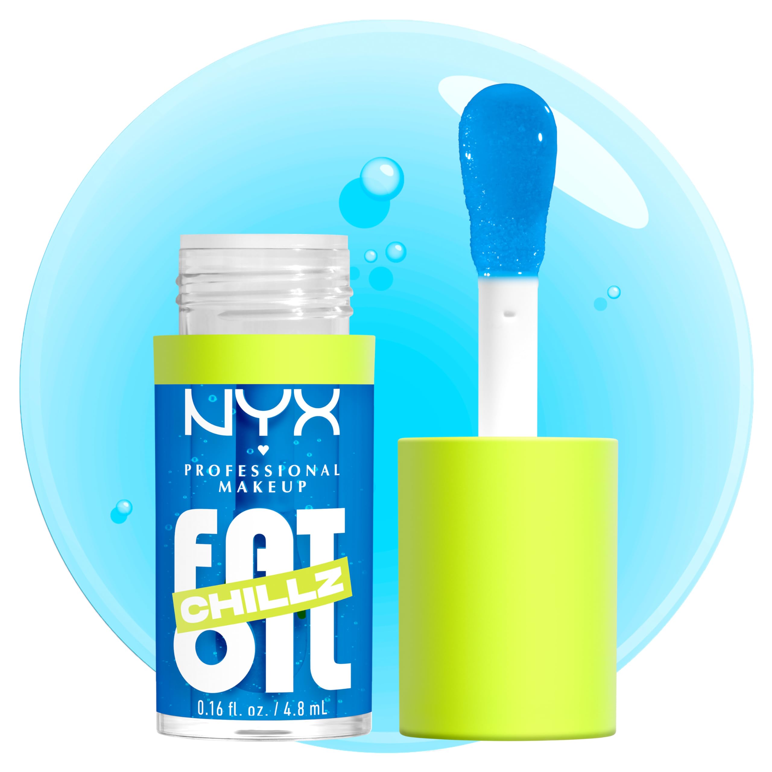 Fat Oil Chillz Lip Gloss, Lip Oil Hybrid for Shine and Hydration with a Non-Sticky Finish, Polar Peppermint