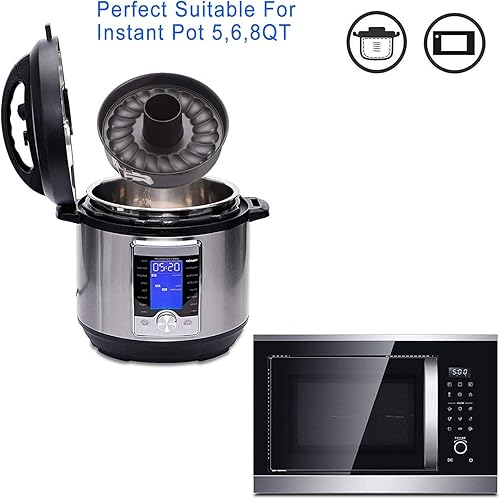 Miniatura 3 de Moldes Springform y Bundt de 7 pulgadas, antiadherentes para tarta de queso y helado, molde de tubo de acero al carbono 2 en 1 con parte inferior