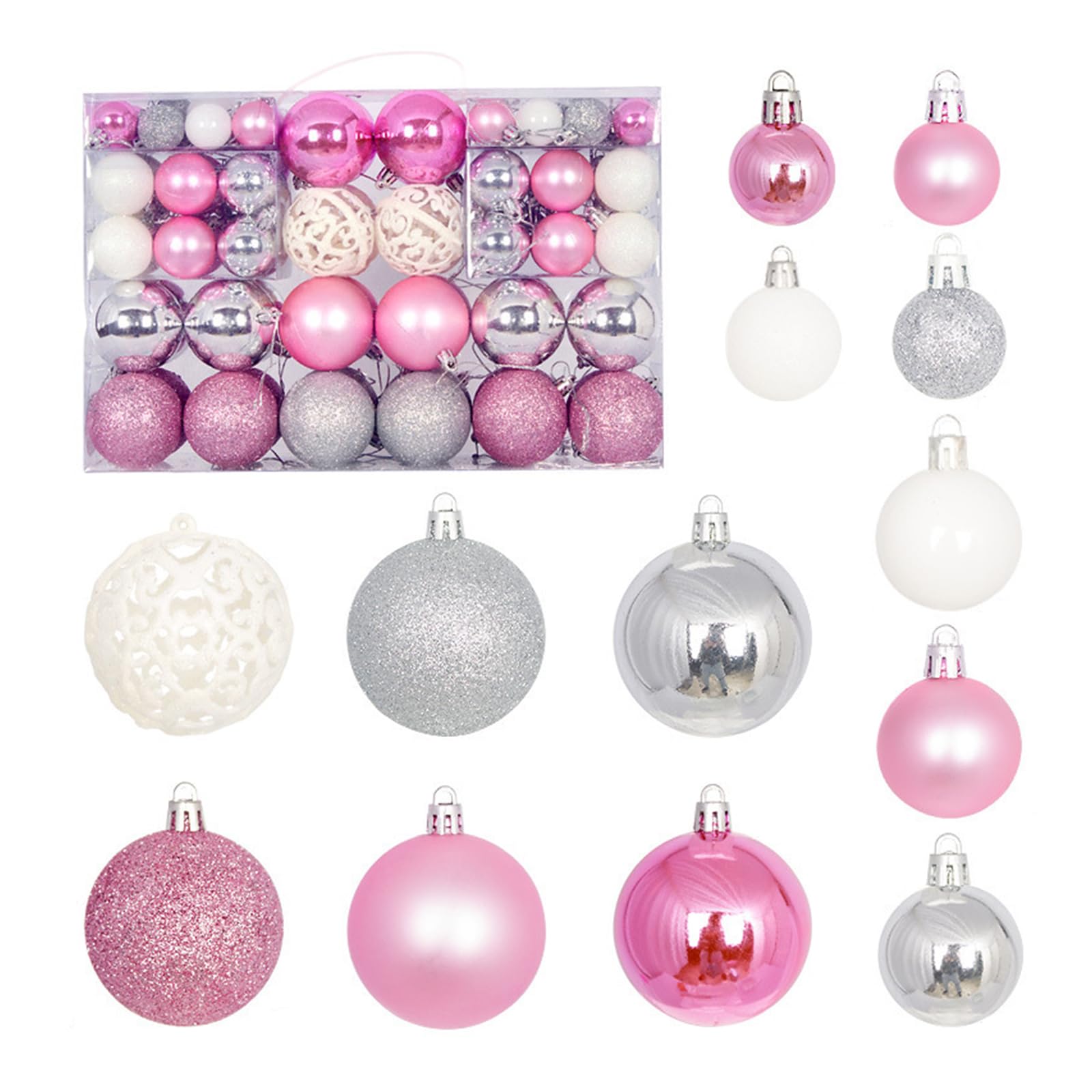 Yhplxyuus 100 Piece Christmas Ornament Balls Christmas Tree Hanging Ornaments Pendants Festive Home Decor Lovers
