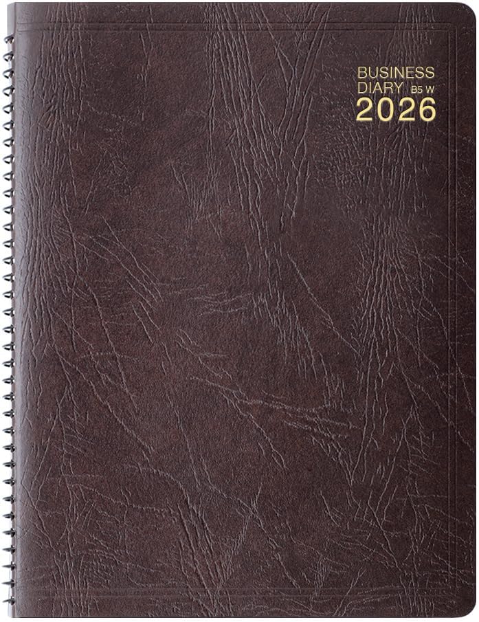 Midori Business Diary 2026 B5 Weekly Planner, Brown 22430006 (Starts from January 2026)