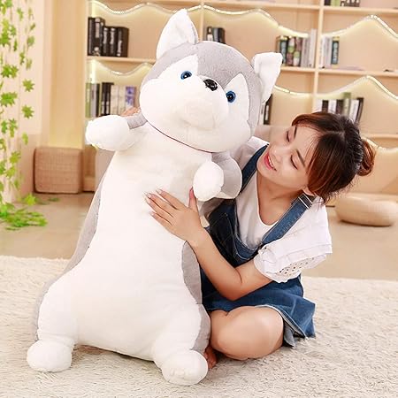 Amazon わん太 添い寝 ぬいぐるみ 柴犬 ビッグサイズ いぬぬいぐるみ 犬 わんた 抱き枕 グレー 100cm ぬいぐるみ おもちゃ