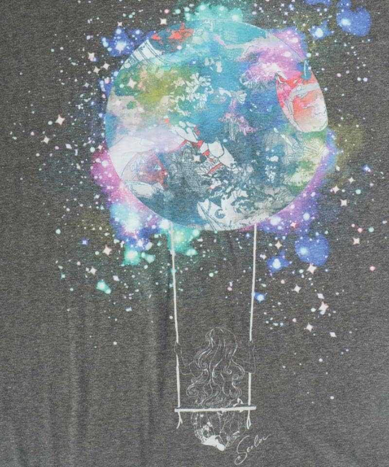 スカラー Scolar 異素材切替メルヘンアート宇宙柄ワンピース 新品 未使用品 Lakremmstore Com