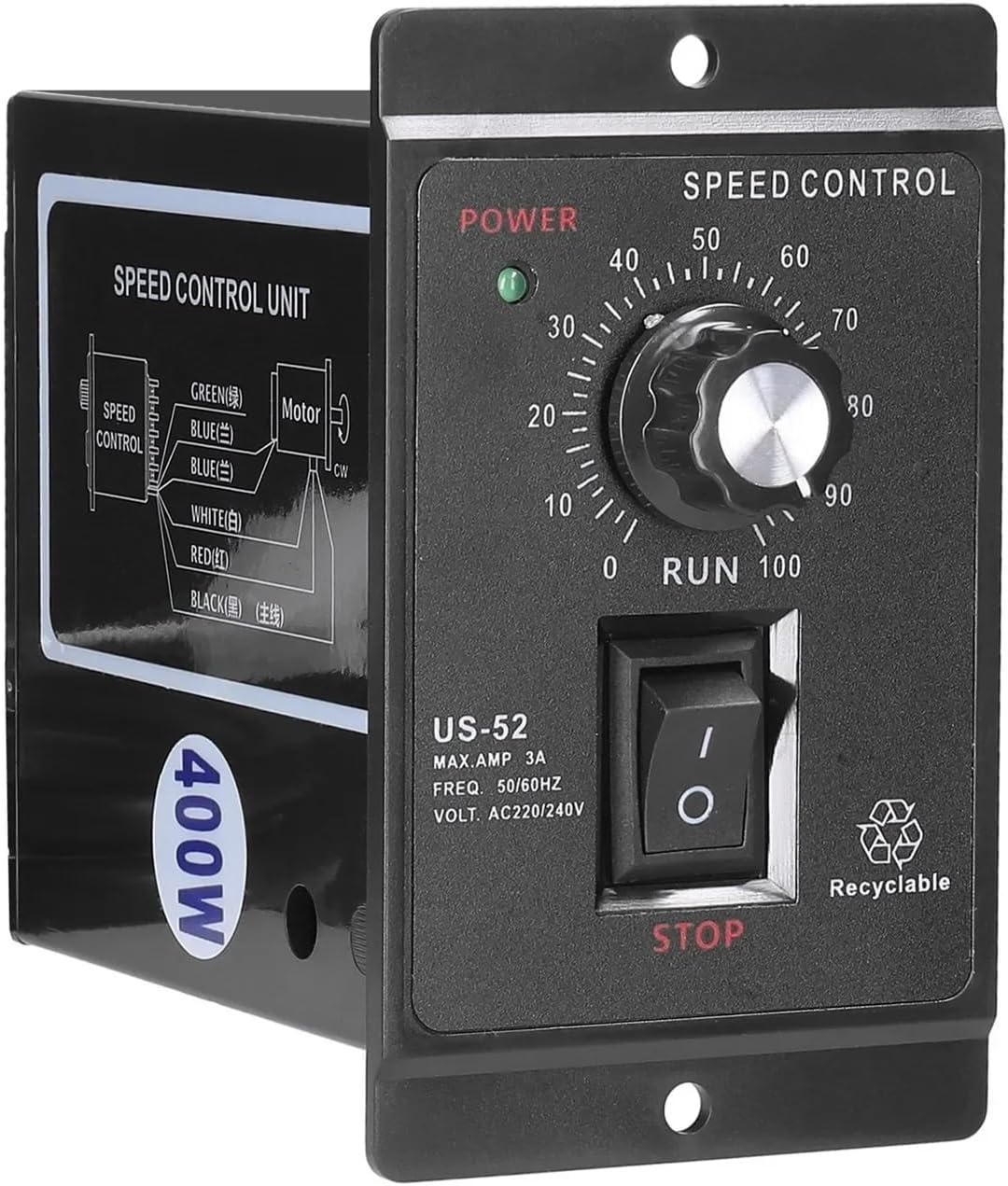 DIV 400W AC220V Motor Speed Controller Multifunctional Motor speed Regulator Controller Display Rate Target Value Settable