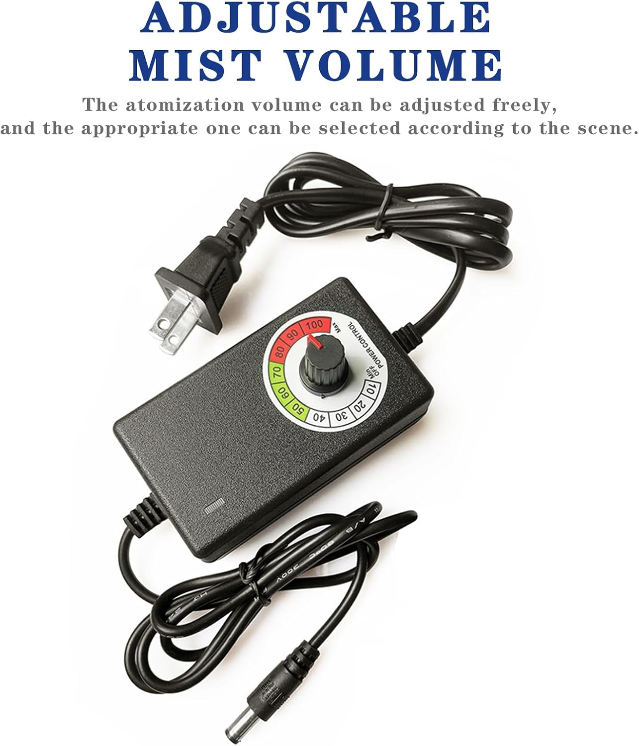 Mist Maker Fogger with Mist Volume Regulator, Water Pond Fountain Fogger with Removable Splash Guard for Water Fountain Pond Pot Rockery Sink (Mist Volume Regulator, with Light)