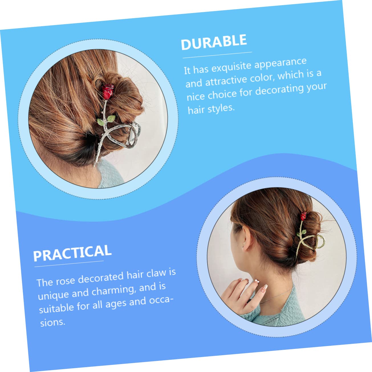MAGICLULU 10 Haarnadel große Klauenklammern Haarspangen für dünnes Frauenhaar Haarklammer -Haarspangen dekorative Mini Haarschmuck Haare hoch Klauenclip Metall