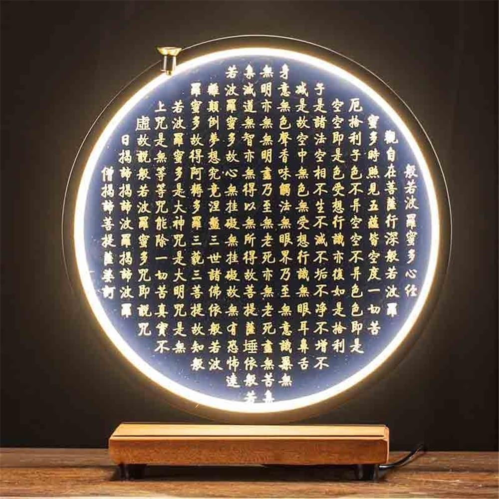 Decorazione della statua del Buddha Ornamento con statua di Buddha a forma mano, può essere posizionato incenso e set anelli luminosi in legno