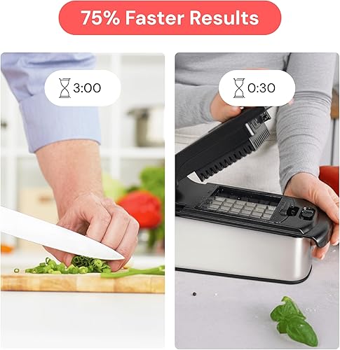 Miniatura 66 de Fullstar The Original Pro Chopper - Picador de verduras y espiralizador, picador de alimentos con recipiente, rebanador de frutas, utensilios