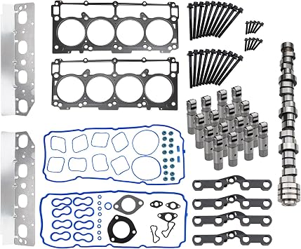 5.7 Hemi Cam MDS Lifter Kit w/Head Gasket Bolts Fit for 2009-2019 Dodge Ram 1500 Durango 5.7L V8 Replace 53022263AF 53021726AD