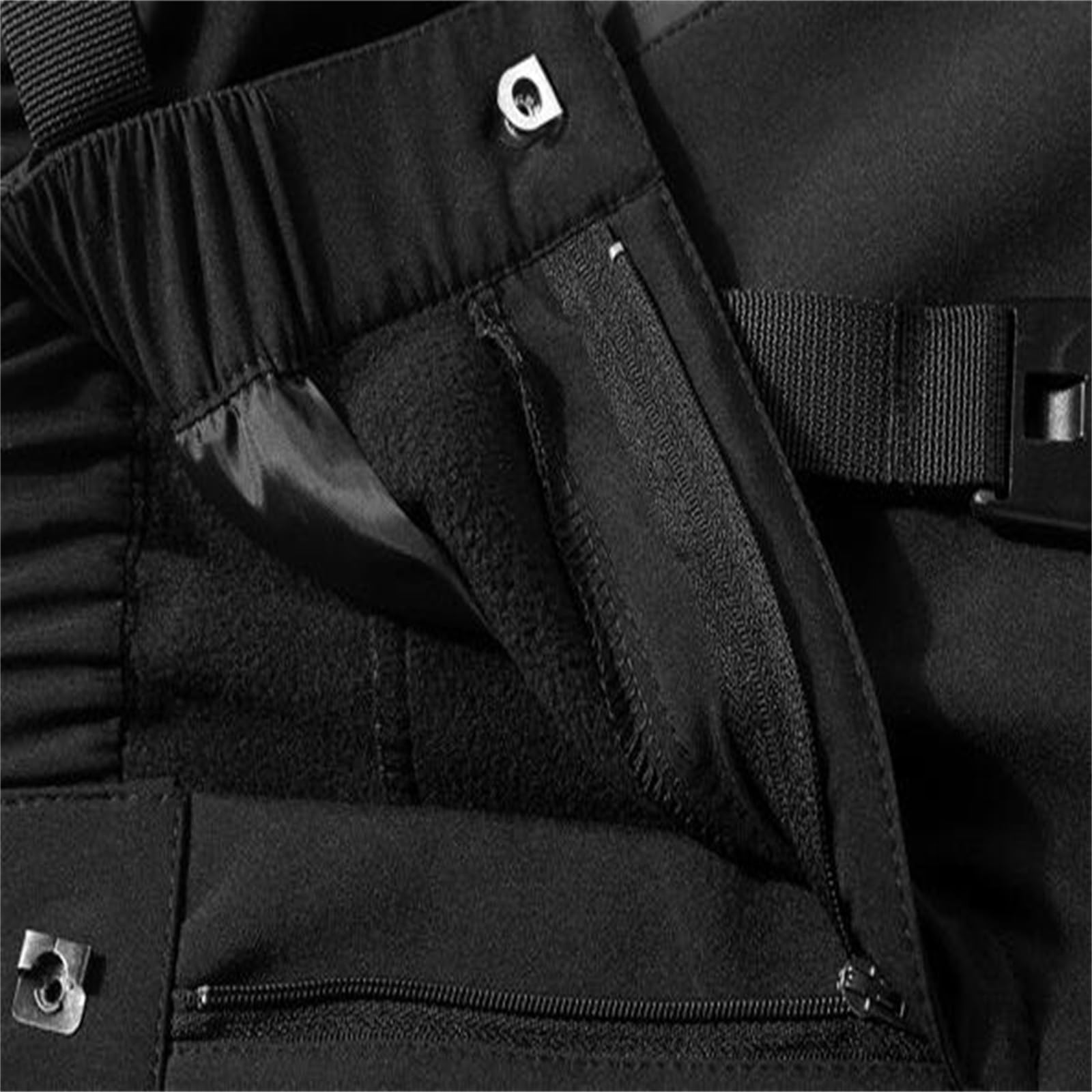 Generico Pantaloni Neve Uomo Freddo Pantaloni Sci con Tasche Multiple Pantalone Neve Tecnici Baggy Snowboard Pants Invernali Impermeabili Trekking Imbottiti Salopette