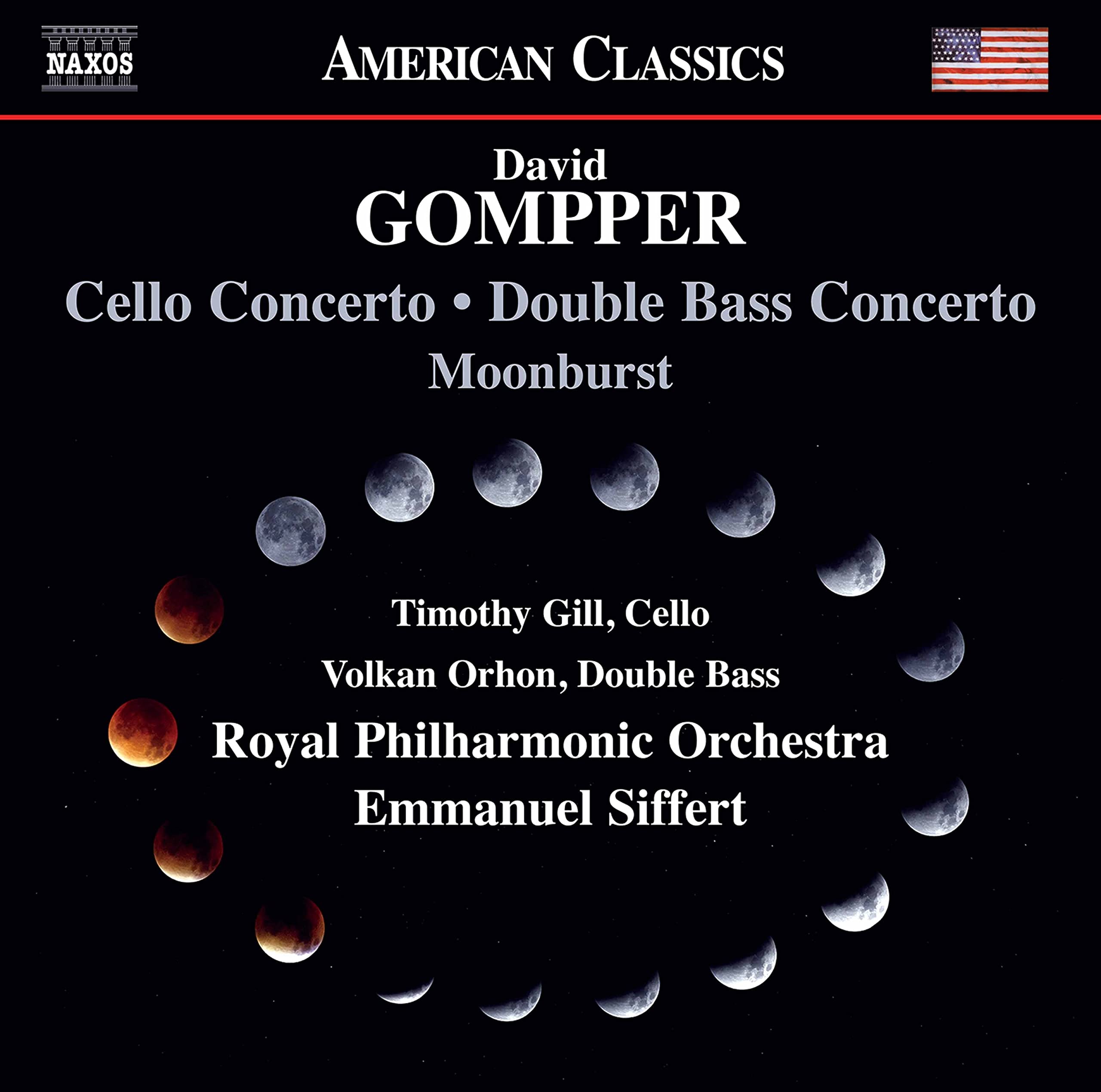 David Gompper: Cello Concerto, Double Bass Concerto, Moonburst