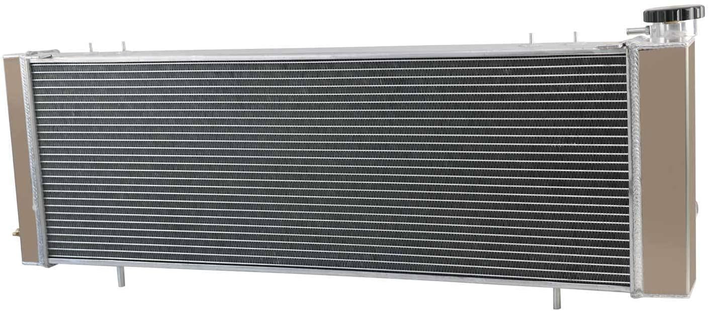 ALLOYWORKS Full Aluminum Radiator For 1991 1992 1993 1994 1995 1996 1997 1998 1999 2000 2001 Jeep Cherokee XJ / 1991 1992 Jeep Comanche 2.5L 4.0L L4 L6 Engine PRO