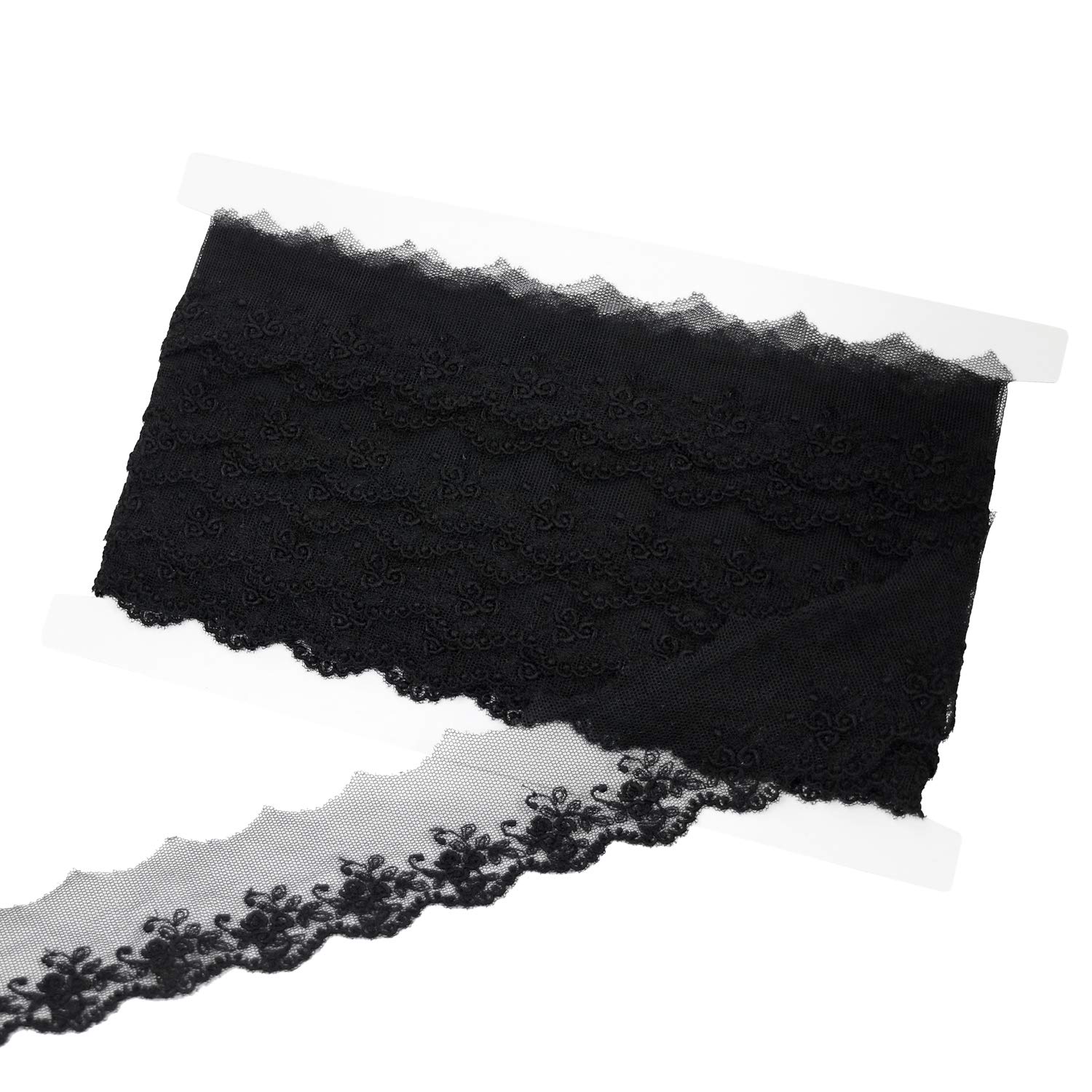 Amazon | 協和レース チュールレース 50mm幅×13m巻 黒 24391-19