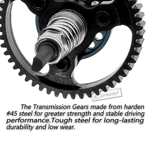Miniatura 28 de Pieza de mejoras de engranaje recto 53T para Slash 4X4/VXL Stampede 4X4/VXL Rustler 4X4/VXL, eliminador de embrague deslizante 53T con piñones
