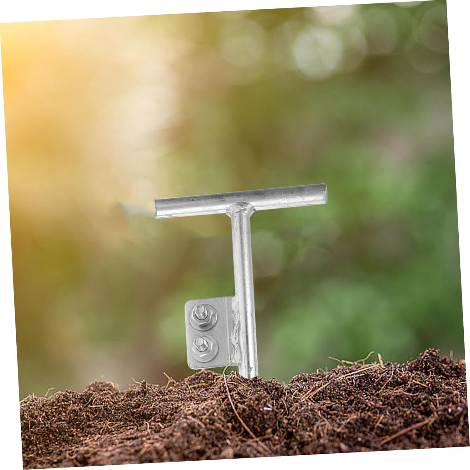 Portable Ground Rod Metal Grounding Stake Smooth Surface Conical Base for Soil Integration Quick Discharge Suitable for Outdoor Fencing Safety