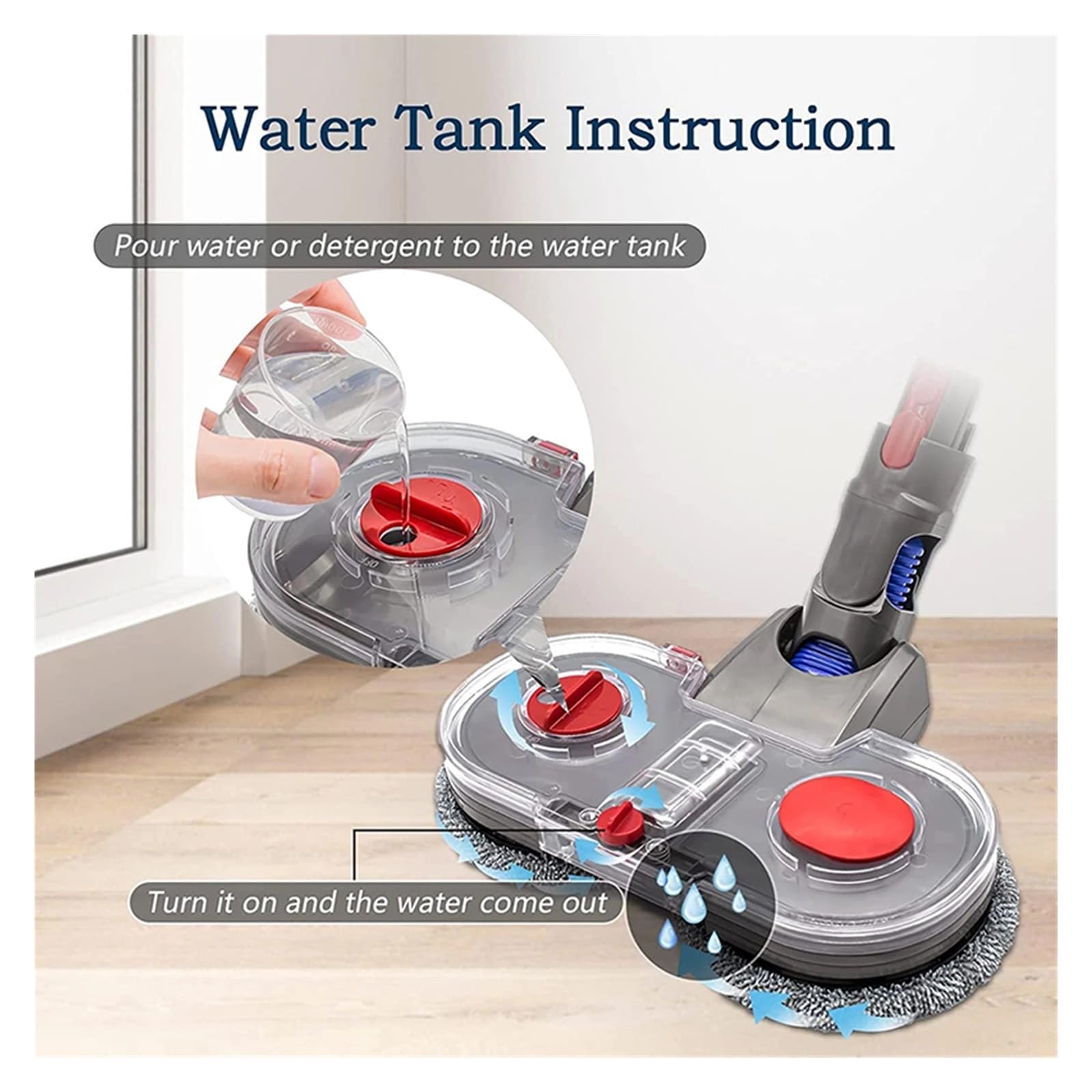 Amazon.co.jp: 掃除機パーツキット、電気モップヘッド、水タンク