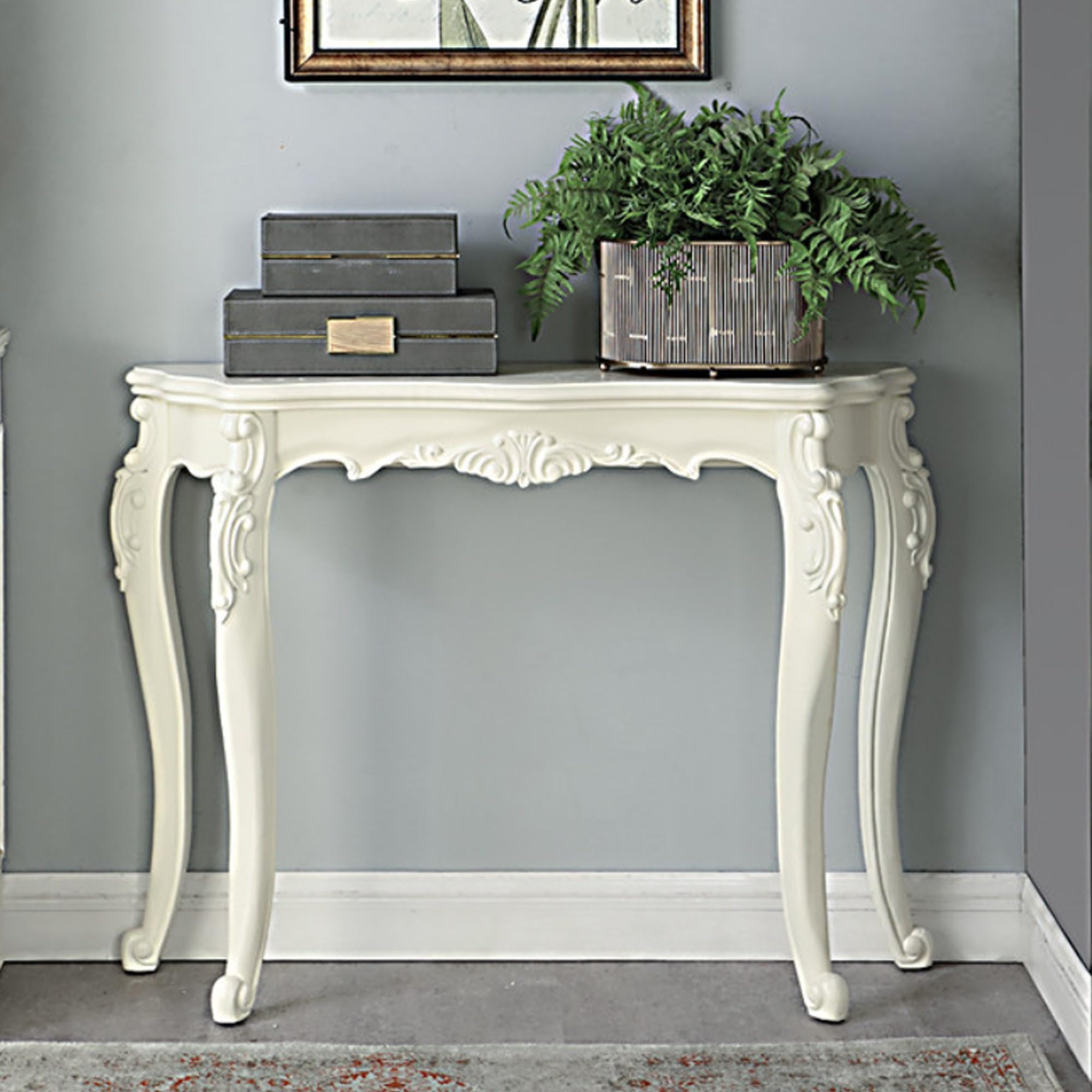Console de ferme en demi-lune en bois massif vintage pour salon, couloir, bureau