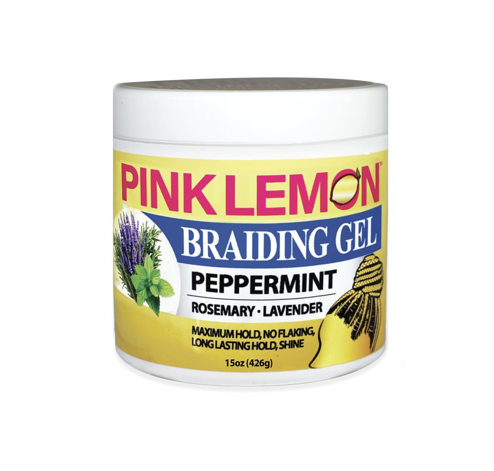 Amazon.com : PINK LEMON Braiding Gel Peppermint - Maximum Hold, No