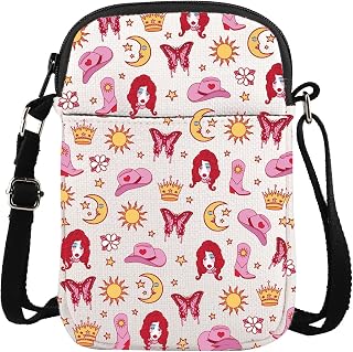 TOBGBE Music Lover Gift Midwest Princess Pink P Club Crossbody Bag Singer Fan Lyrics Music Concert Merch