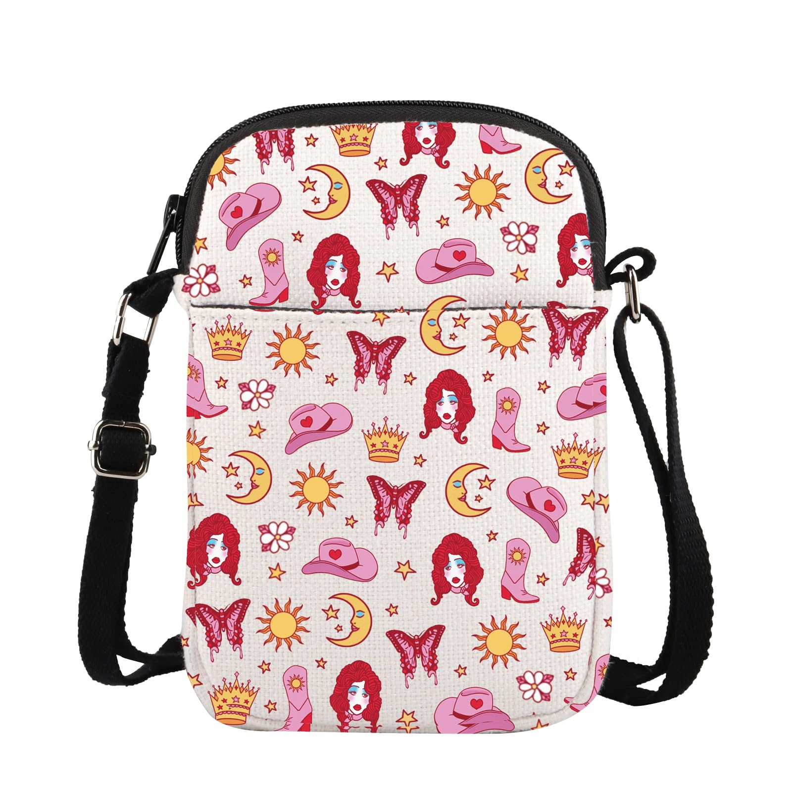 TOBGBE Music Lover Gift Midwest Princess Pink P Club Crossbody Bag Singer Fan Lyrics Music Concert Merch