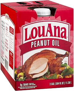 LouAna Peanut Oil 3 Gallon Jug - Pure High Smoke Point Oil for Frying, Deep Frying & Cooking