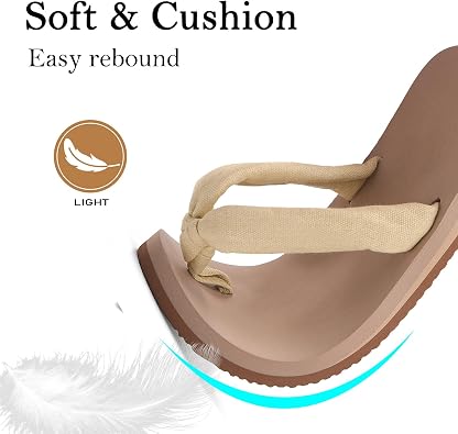 Flip Flops for Women,Yoga Mat Flip Flops Women,Beach Thong Sandals for Women,Indoor and Outdoor Womens Flip Flops