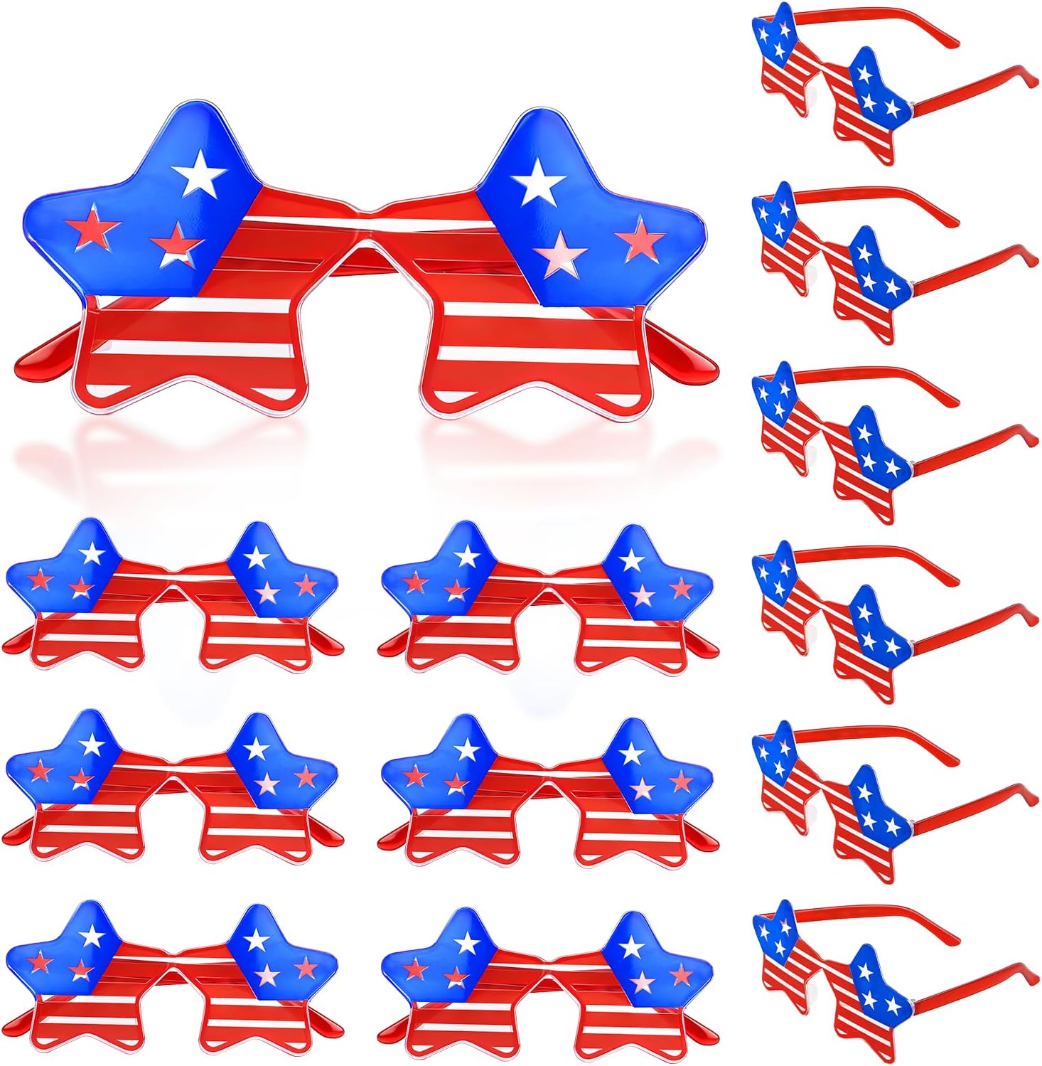 4th of July Star Glasses American Flag Glasses Patriotic Party Favors Gifts for 250th Anniversary Independence Day