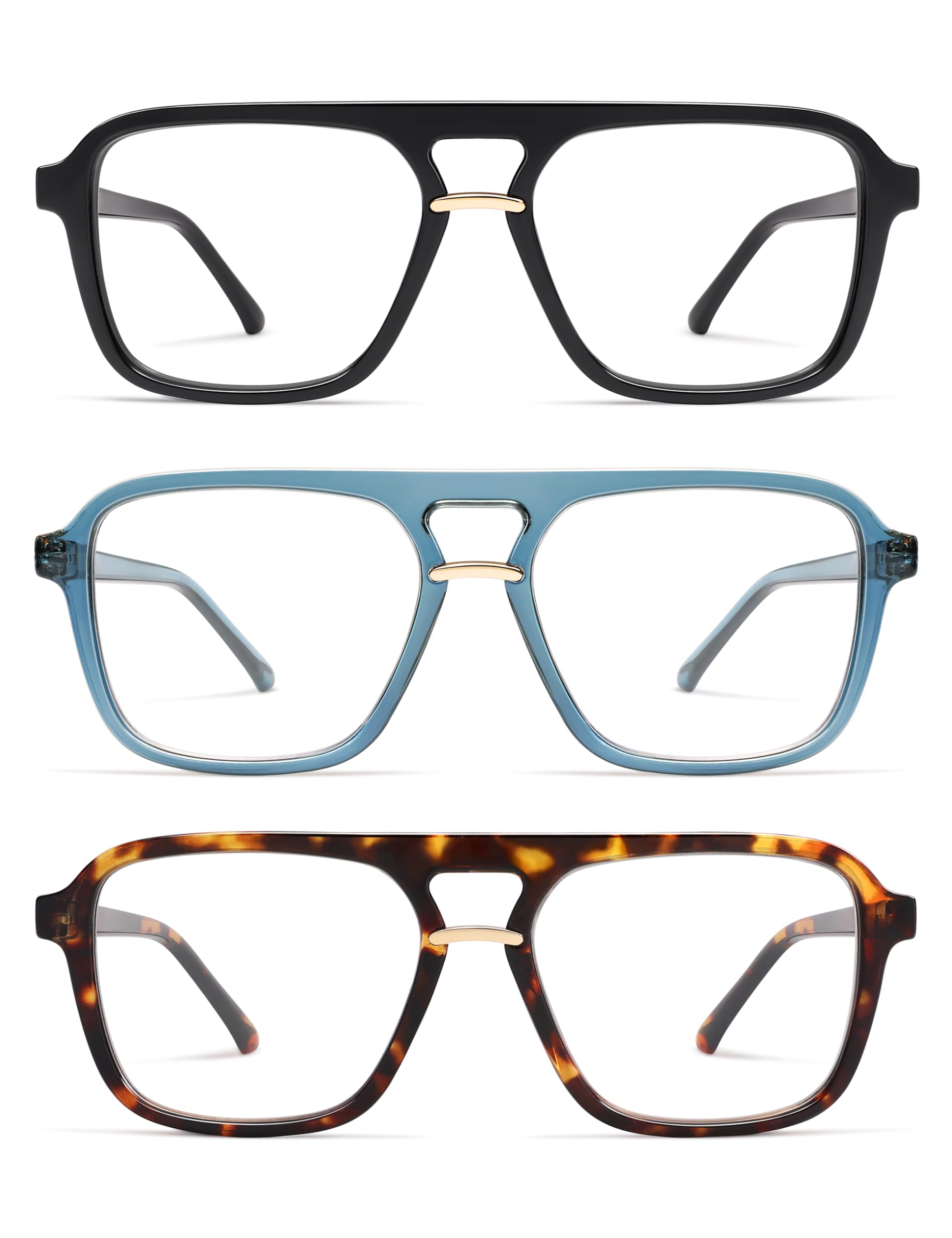 Photo 1 of AMOMOMA 3 Pack Trendy Aviator Reading Glasses for Women Men +1.50