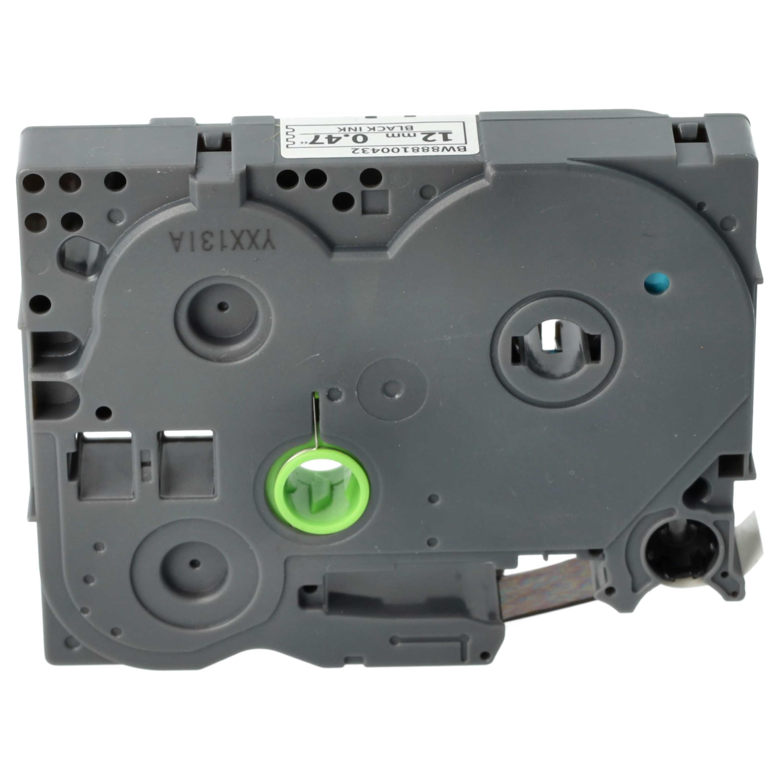 vhbw 5 x kaseta z taśmą do etykiet kompatybilna z Brother PT E550W, E550WVP, E800W drukarka etykiet 8 m x 12 mm, czarna na białym, ekstra mocna, laminowana