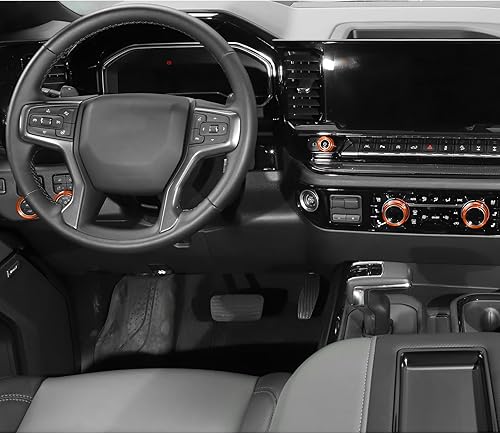 Miniatura 30 de Voodonala Pomos de radio AC para interruptor de aire acondicionado, botón central de consola para interruptor de consola central, moldura para Chevy