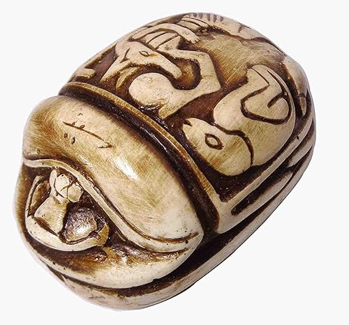 Escarabajo escarabajo de 2.5 pulgadas, estatua de pisapapeles egipcia, hecha a mano, estatua de faraón, escultura antigua, figura coleccionable,