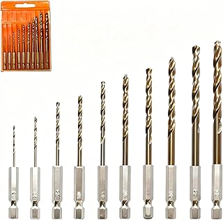10 Piezas Juego de Brocas Metal Kobalt M35 HSS con Vástago Hexagonal para Metal (Ø1,5-6,0 mm) Brocas Hormigon para Acero Inoxidable, Metales Duros, Acero, Hierro con Caja de Almacenamiento