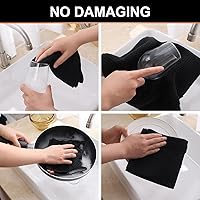 Vista 4 de Homaxy Juego de toallas de cocina y paños de cocina, 12 x 12 y 13 x 28 pulgadas, juego de 8 toallas de cocina 100% algodón, de tejido gofre, súper