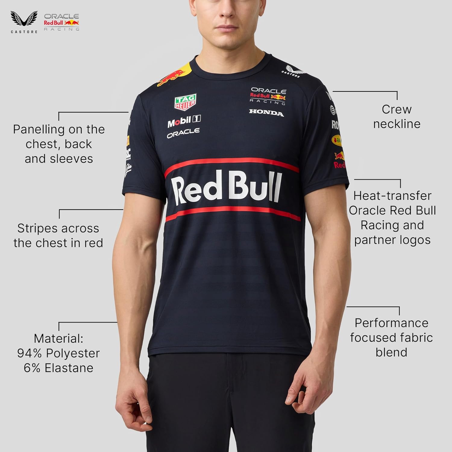Castore Red Bull Racing F1 Men's 2025 Team T-Shirt - Image 4