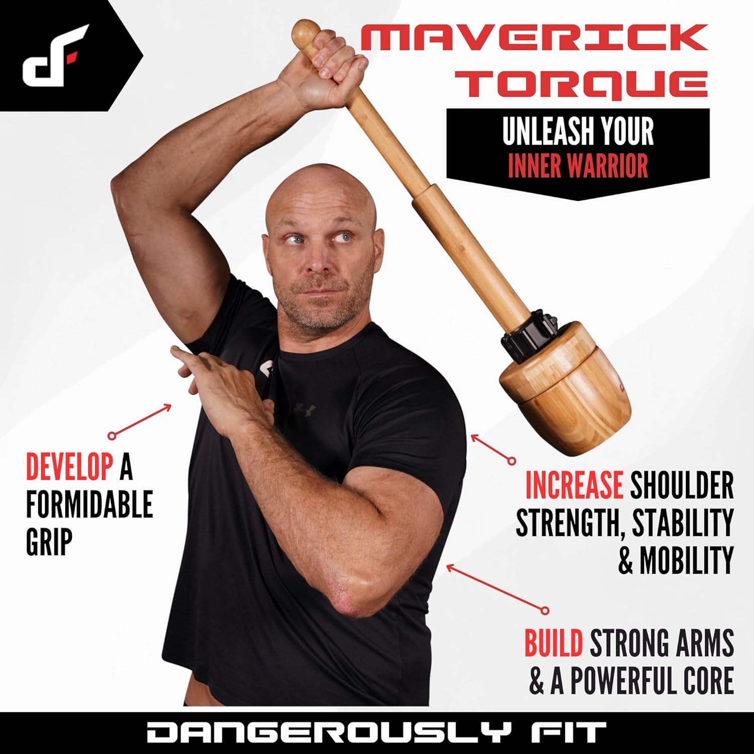 Adjustable Indian Club - Weight Loaded Bamboo Clubs - Steel Club Training Exercise Equipment For Full Body Workout, Core Trainer & Grip Strength, Home & Gym Fitness