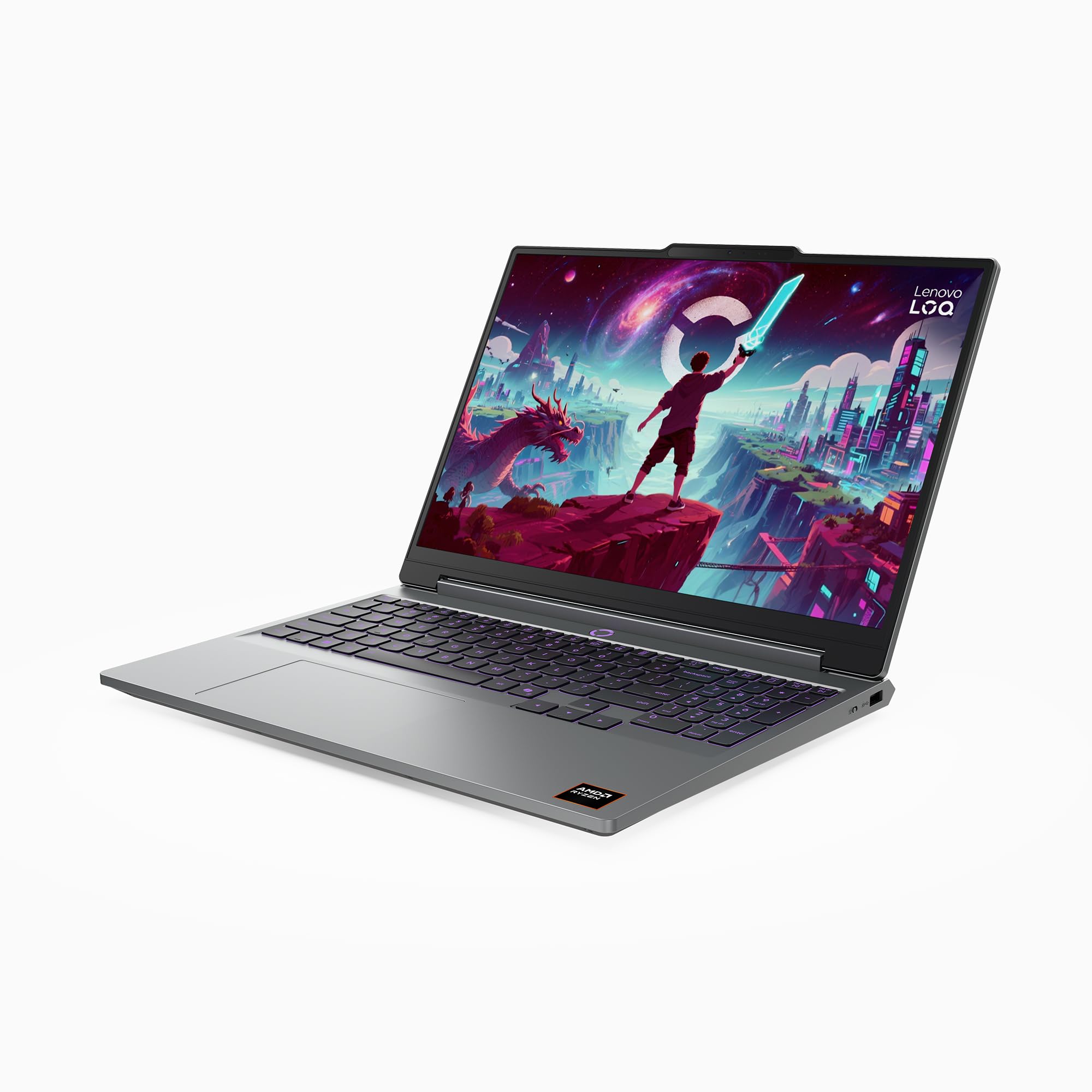 Lenovo LOQ Gaming AI Laptop | 15.3" WUXGA 165Hz Display | AMD Ryzen 7 250 | 16GB RAM | 1TB SSD | NVIDIA GeForce RTX 5060 | Windows 11 | QWERTZ | Grau | 3 Monate GamePass