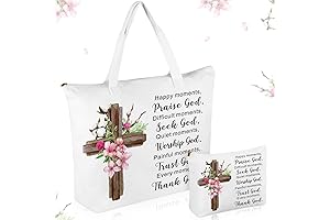 Abbylike Christian Sunflower Tote Bag Set