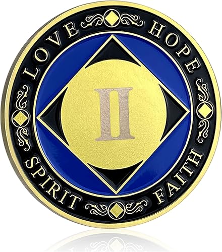 Miniatura 2 de 2 años NA Medallones Fichas de Recuperación Narcóticos Anónimos Regalos Sobriedad Adicción Recuperación Regalos Narcóticos Moneda Anónima